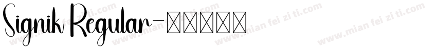 Signik Regular字体转换